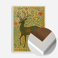 Deer Folk Art Painting Print