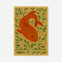 Carp Folk Art Painting Print