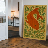 Carp Folk Art Painting Print