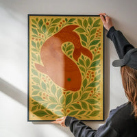 Carp Folk Art Painting Print