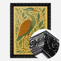 Heron Folk Art Painting Print