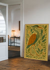Heron Folk Art Painting Print
