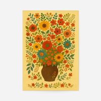 Flowers Folk Art Painting Print