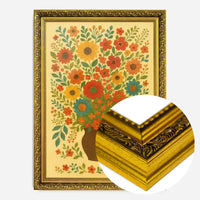Flowers Folk Art Painting Print