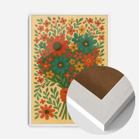 Hand with Flowers Folk Art Painting Print