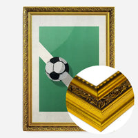Abstract Football on Pitch Print