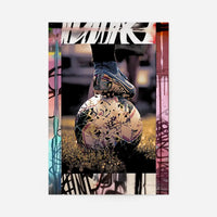 Football Boot and Ball Graffiti Print