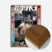 Football Boot and Ball Graffiti Print