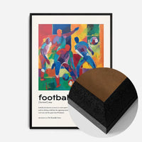 Football Description with Abstract Painting Print