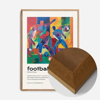 Football Description with Abstract Painting Print