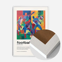 Football Description with Abstract Painting Print