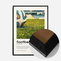 Football Description with Ball Close-Up Photograph Print