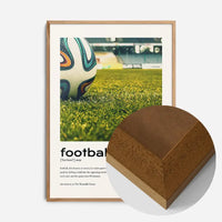 Football Description with Ball Close-Up Photograph Print