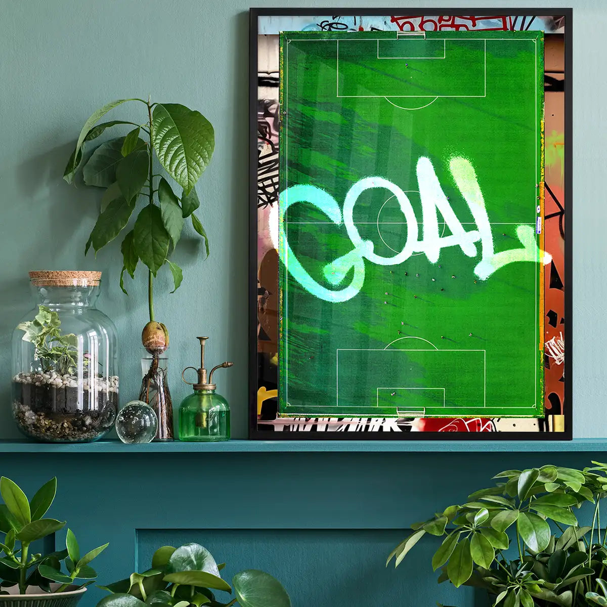 GOAL Football Pitch Photography Print