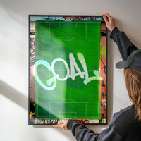 GOAL Football Pitch Photography Print