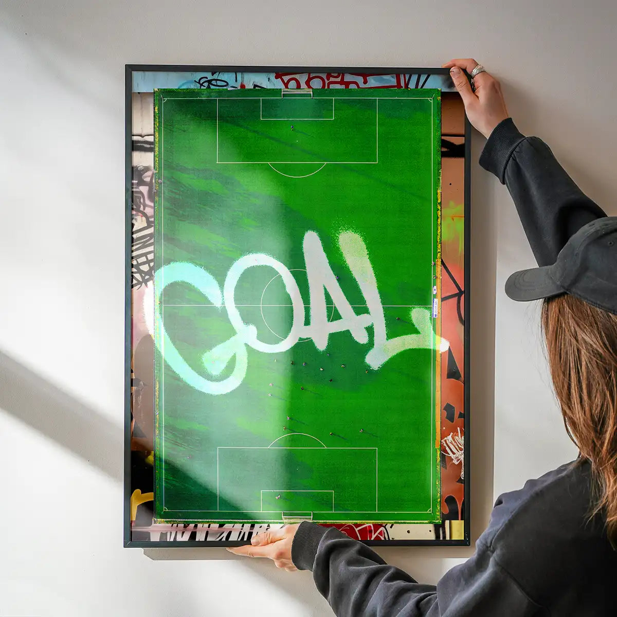 GOAL Football Pitch Photography Print