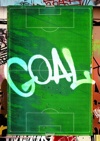 GOAL Football Pitch Photography Print