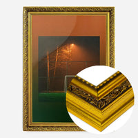 Orange & Green Football Goal at Night Print