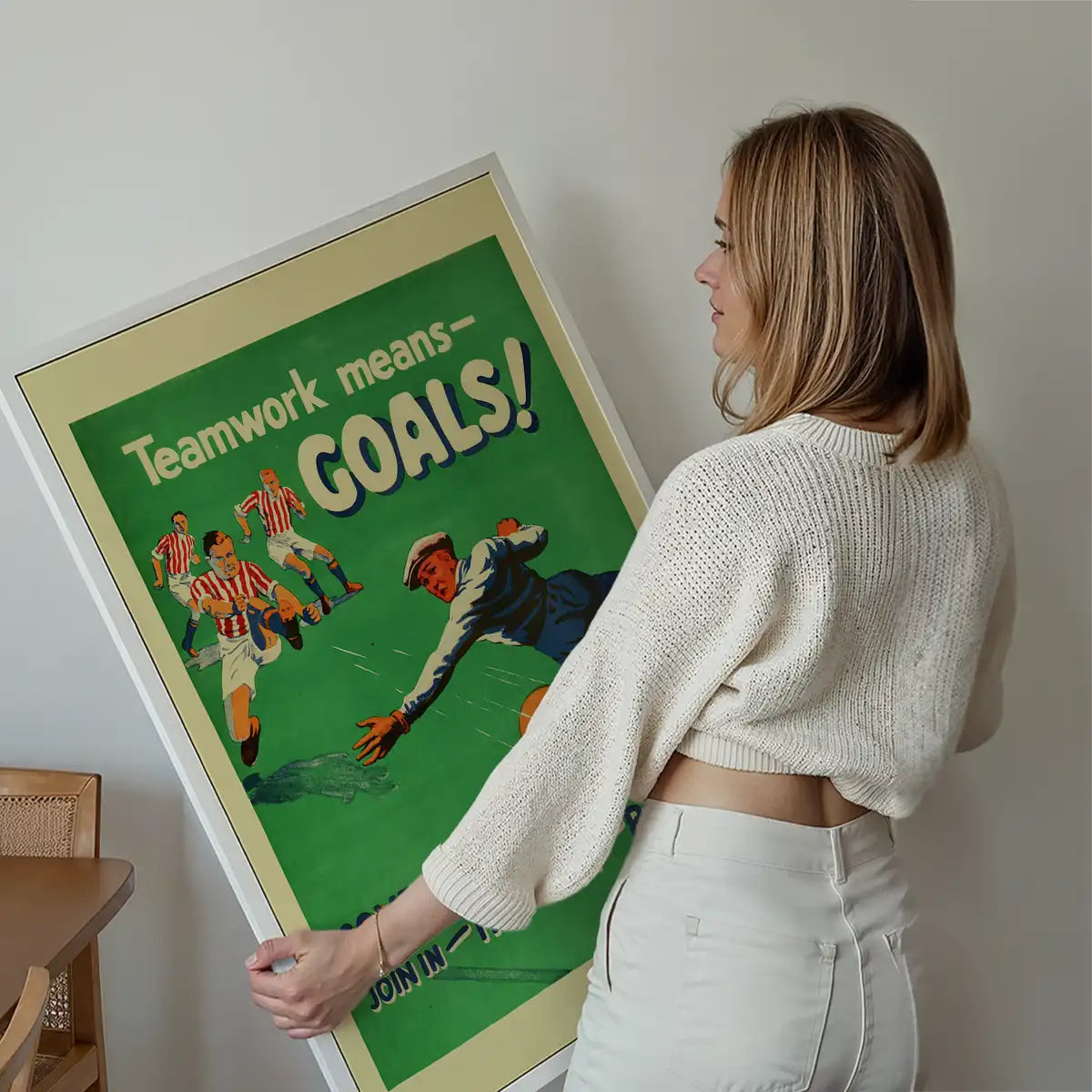 Vintage Football Goal Print