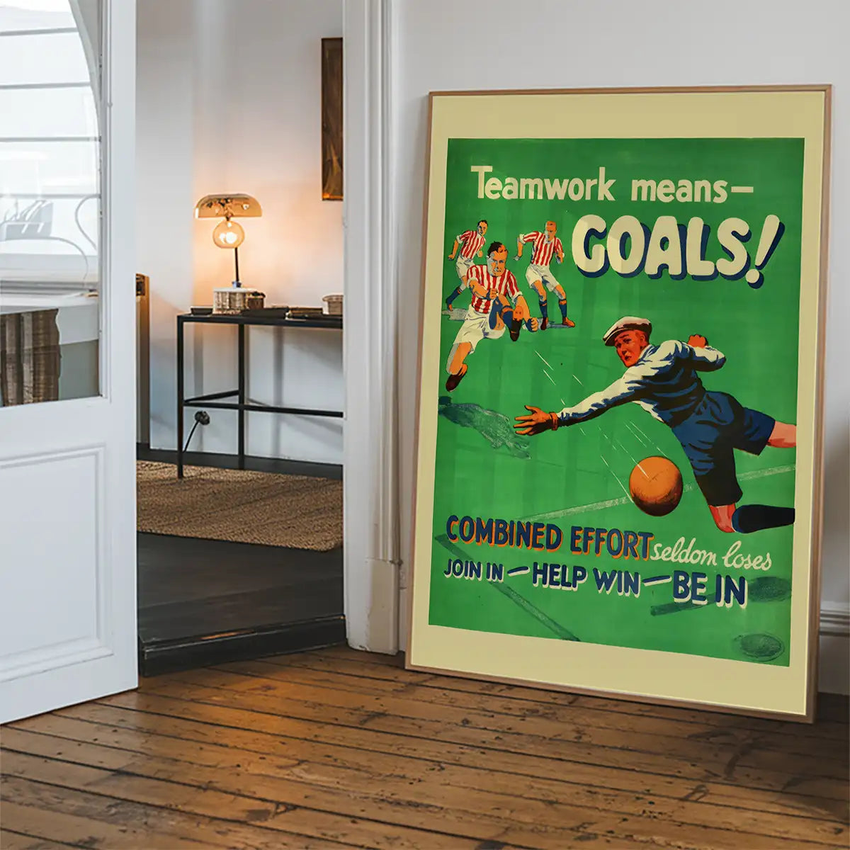 Vintage Football Goal Print