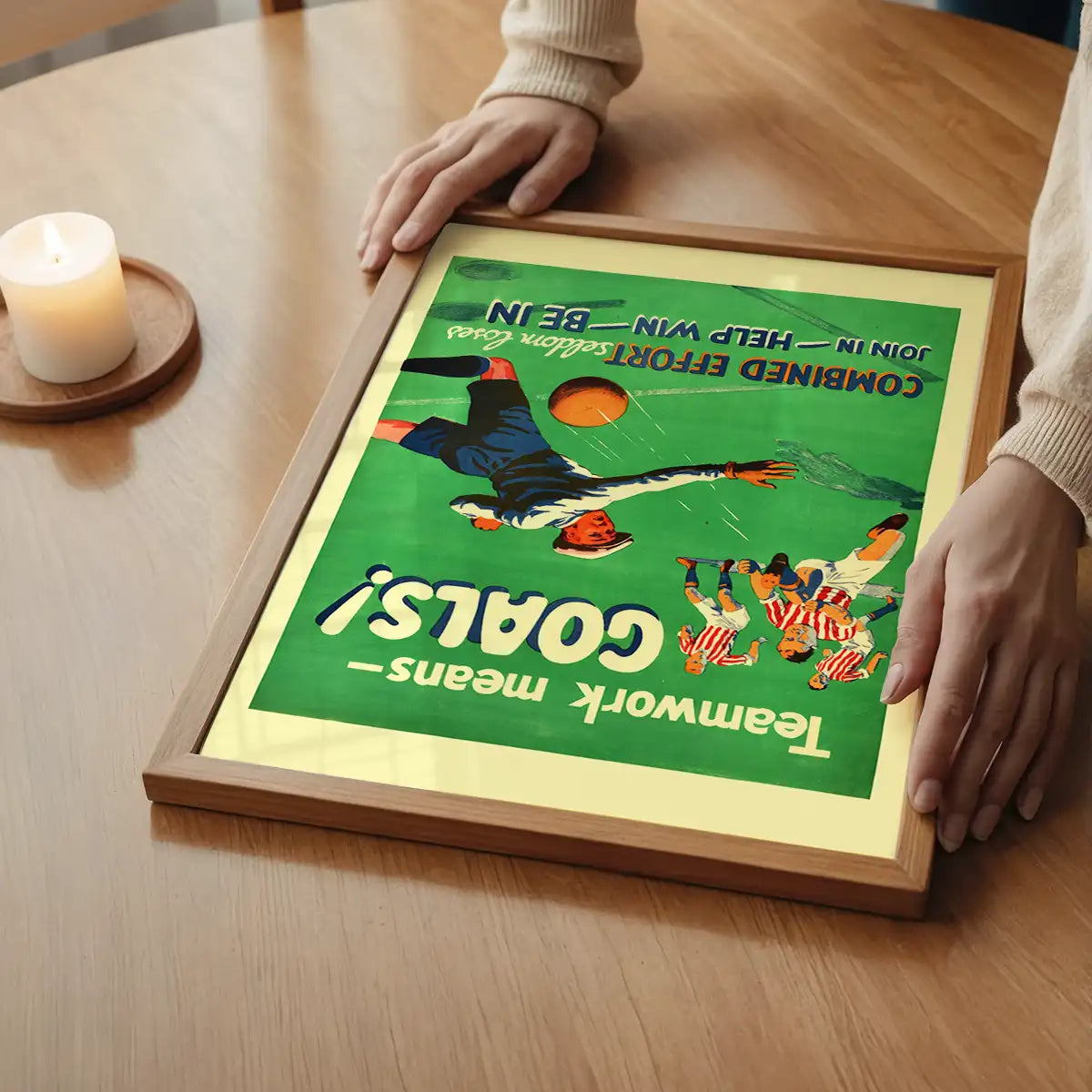 Vintage Football Goal Print