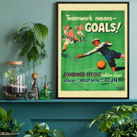 Vintage Football Goal Print