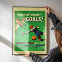 Vintage Football Goal Print