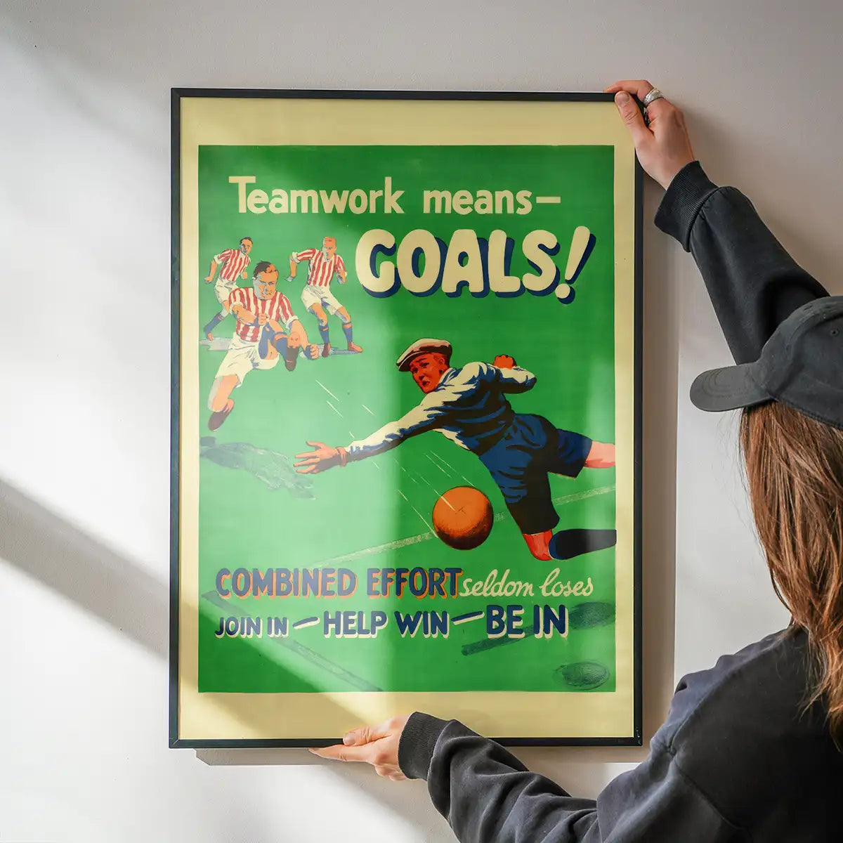 Vintage Football Goal Print