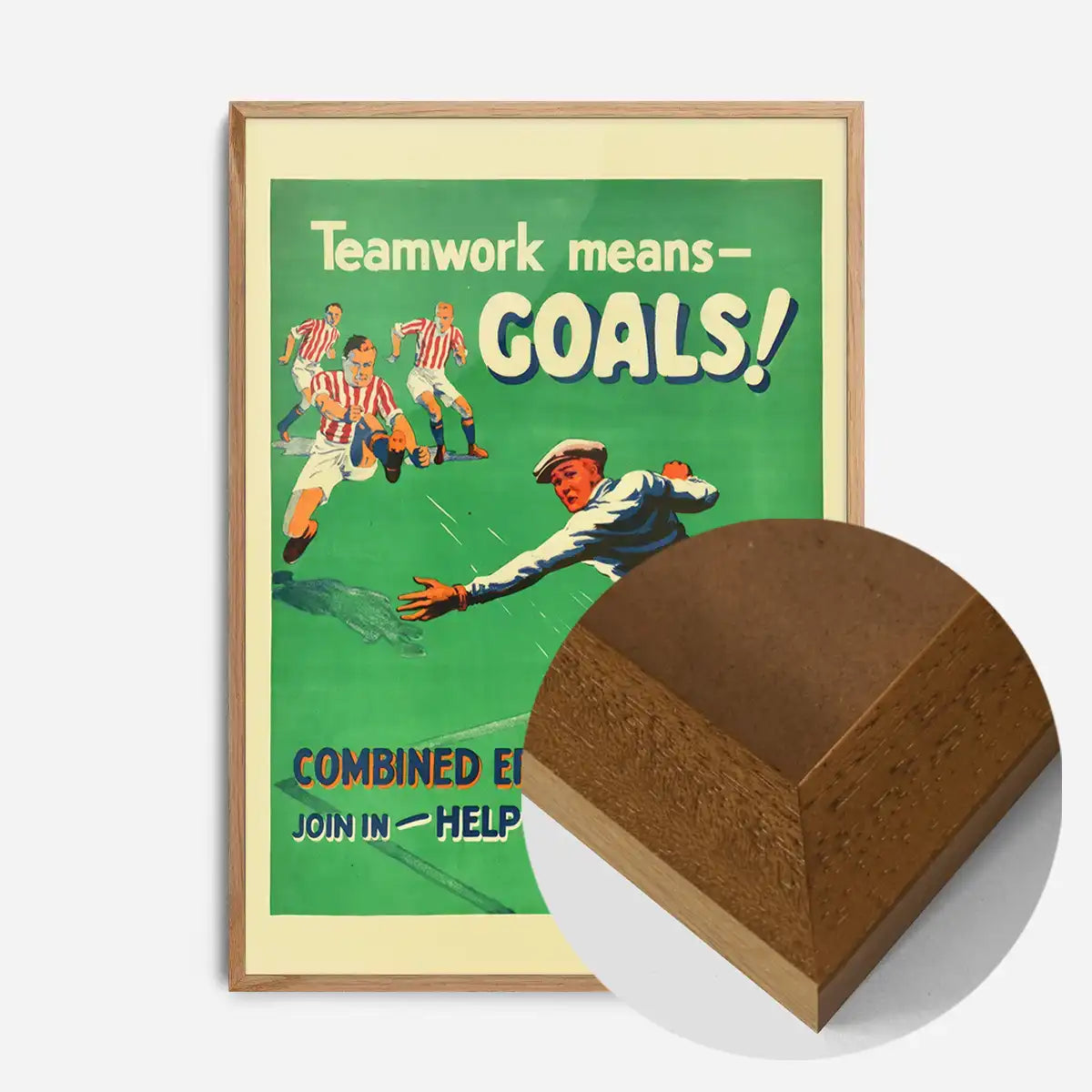 Vintage Football Goal Print