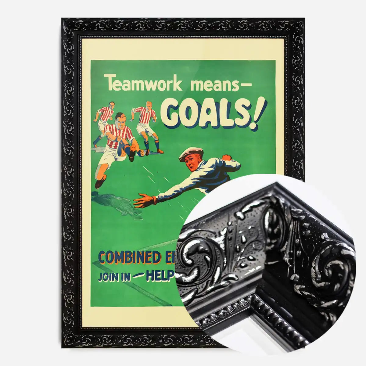 Vintage Football Goal Print
