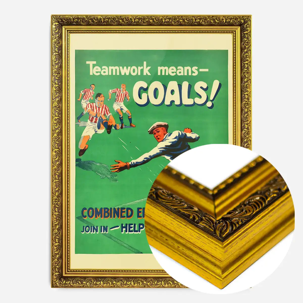 Vintage Football Goal Print