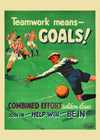 Vintage Football Goal Print