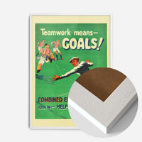 Vintage Football Goal Print