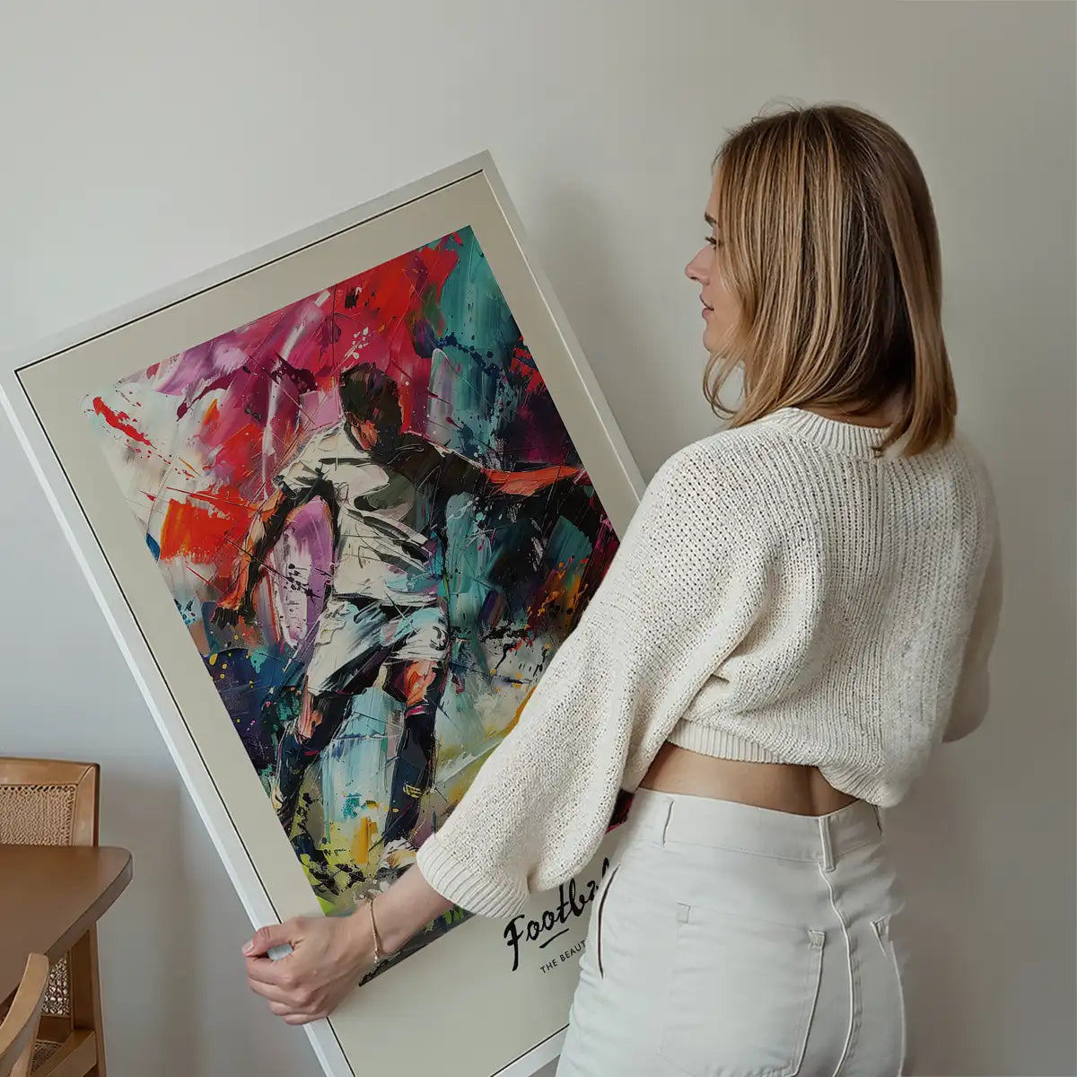 Abstract Renaissance Painting Football Beautiful Game Print