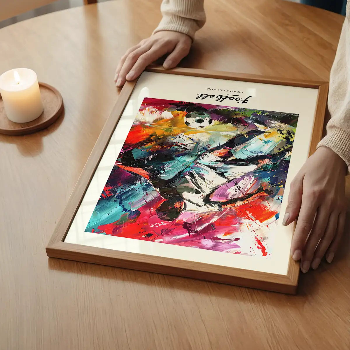 Abstract Renaissance Painting Football Beautiful Game Print