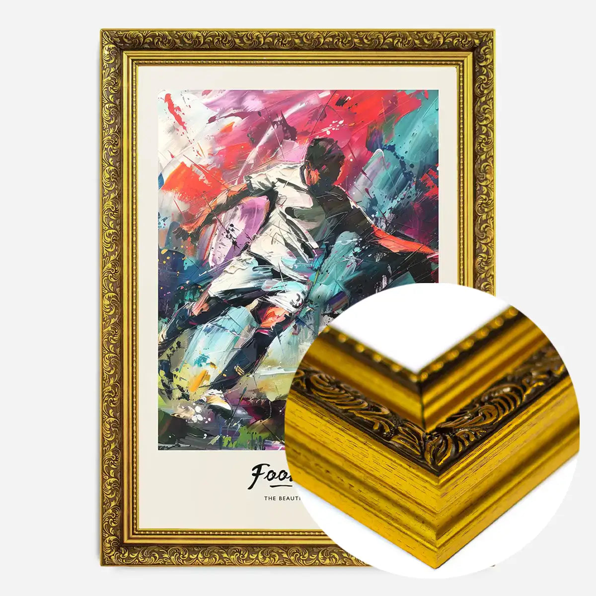 Abstract Renaissance Painting Football Beautiful Game Print