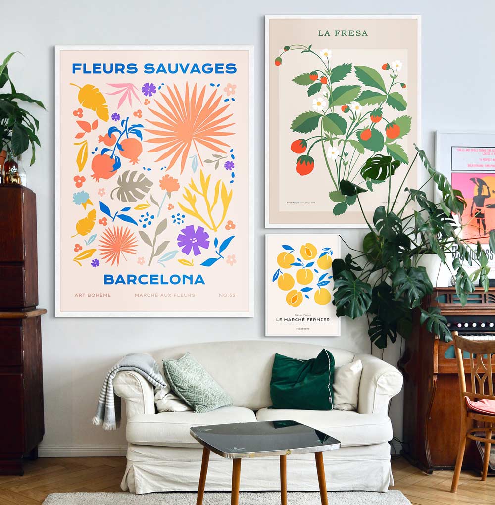 Flower Market prints from Amsterdam, Barcelona and other cities