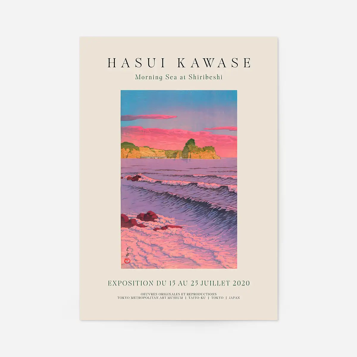 Hasui Kawase Morning Sea Exhibition Poster Print 1