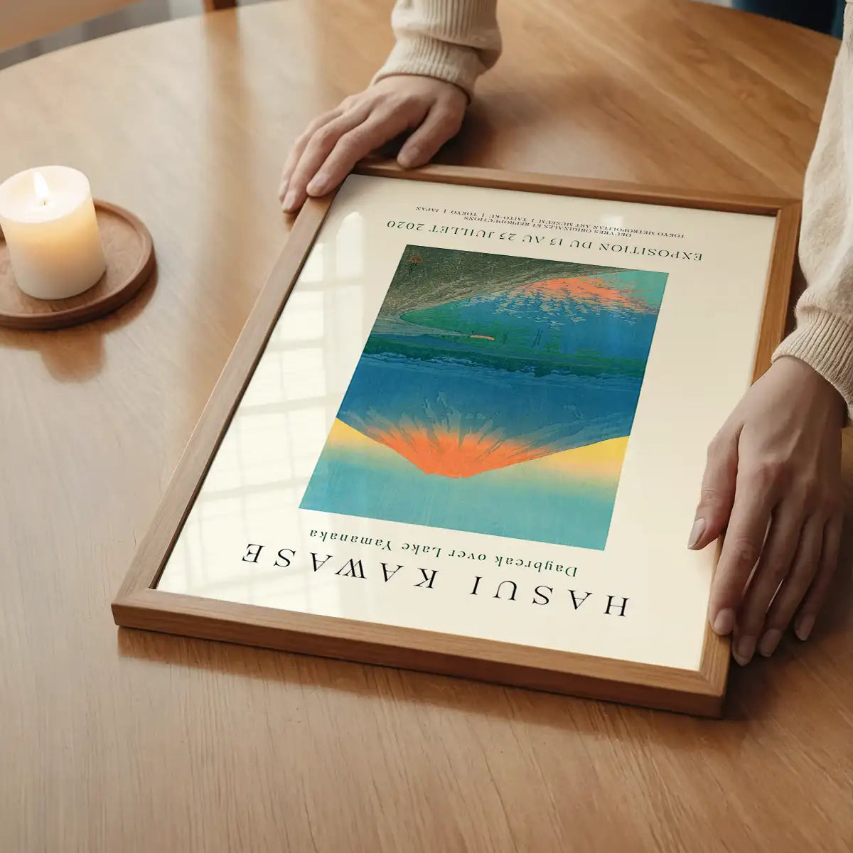 Hasui Kawase Lake Yamanaka Exhibition Poster Print