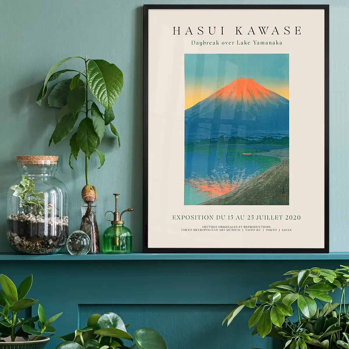 Hasui Kawase Lake Yamanaka Exhibition Poster Print
