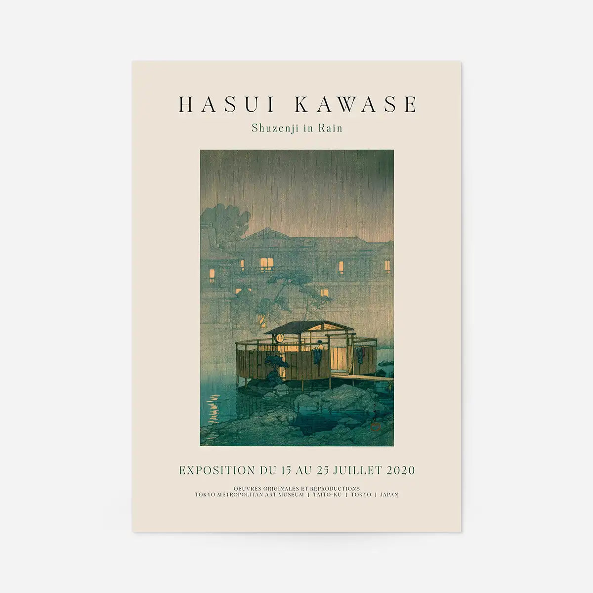 Hasui Kawase Shuzenji in the Rain Exhibition Poster Print