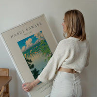 Hasui Kawase Akisu Lake Exhibition Poster Print