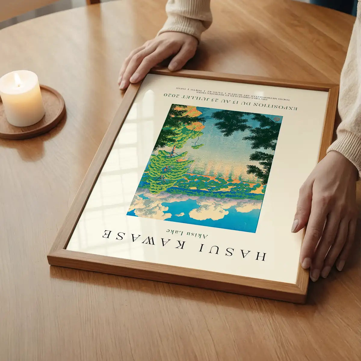Hasui Kawase Akisu Lake Exhibition Poster Print