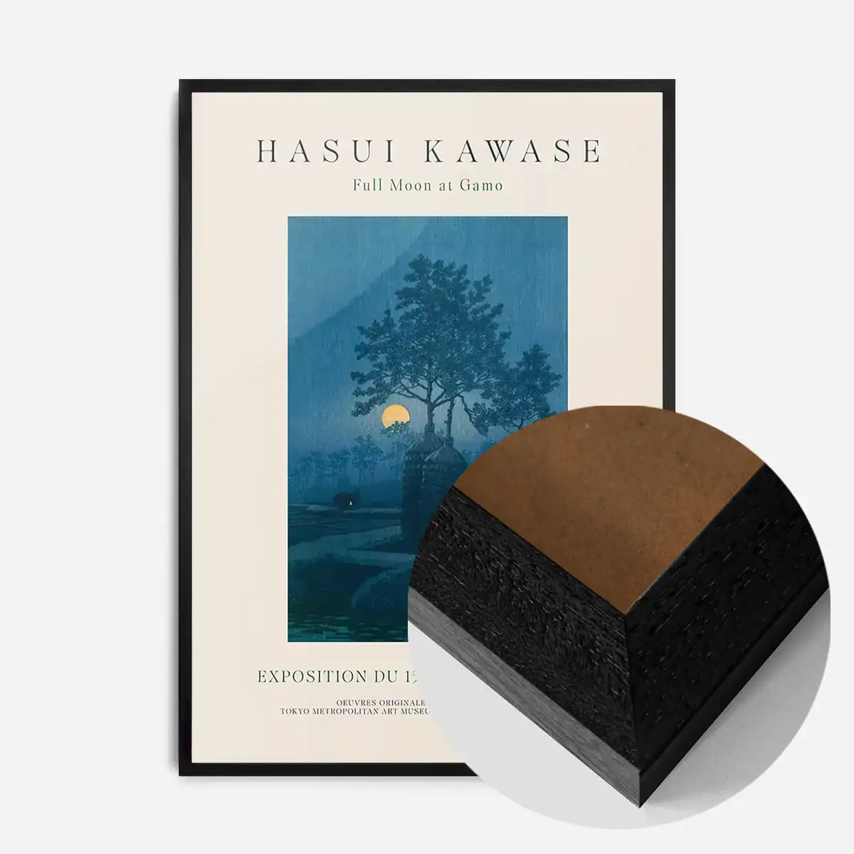 Hasui Kawase Full Moon At Gamo Exhibition Poster Print 1
