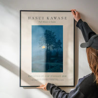 Hasui Kawase Full Moon At Gamo Exhibition Poster Print 1
