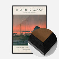 Hasui Kawase Harbour Sunset Exhibition Poster Print