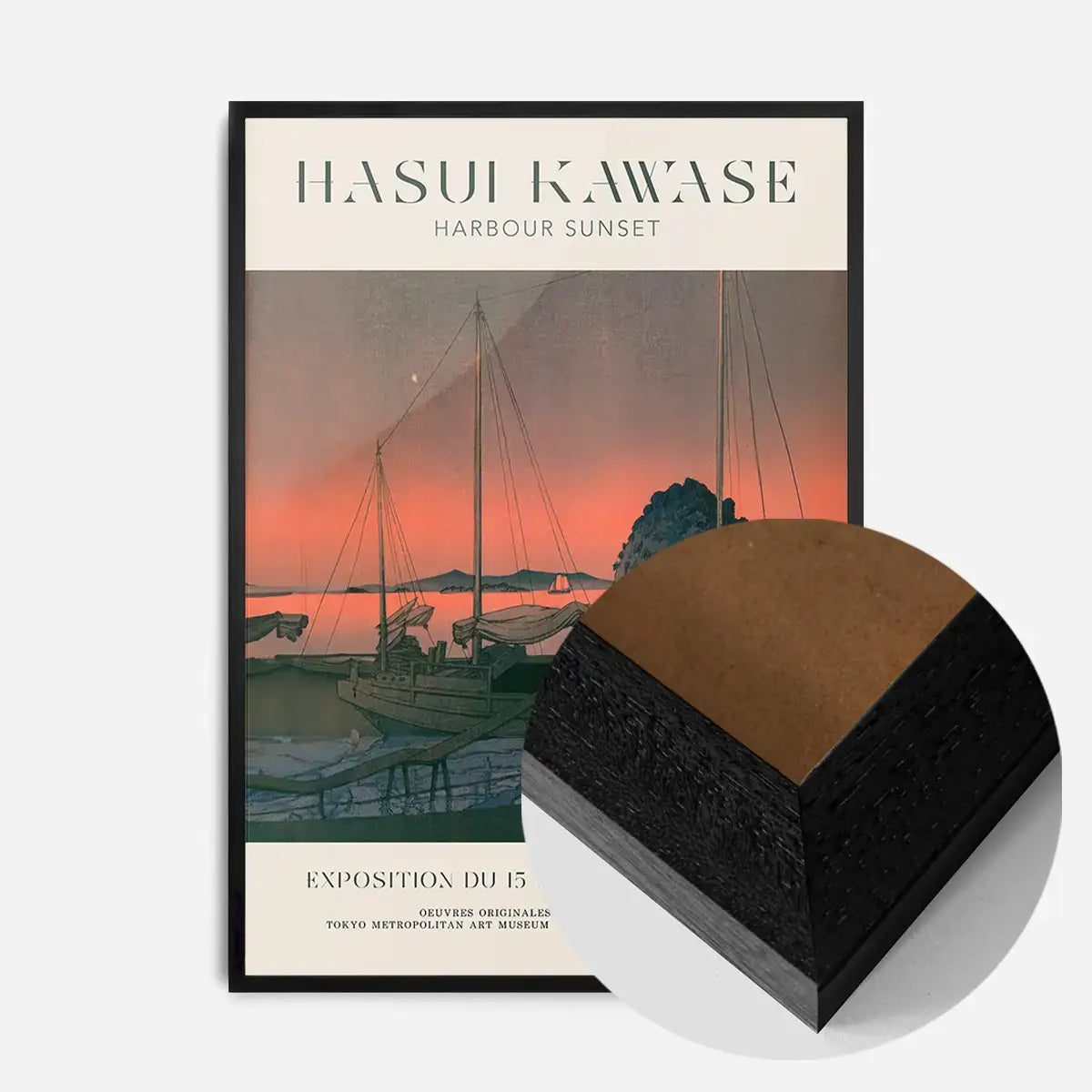Hasui Kawase Harbour Sunset Exhibition Poster Print