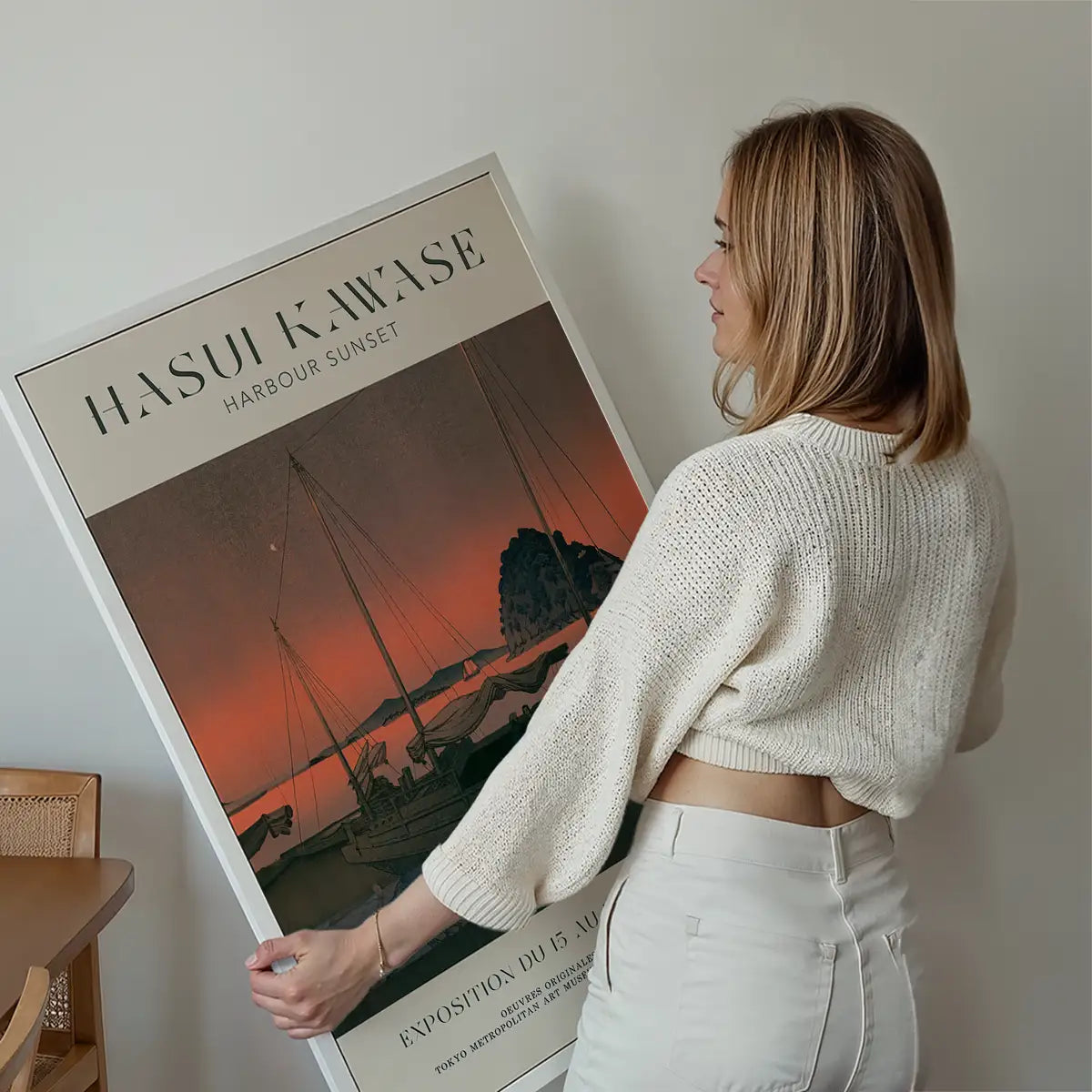 Hasui Kawase Harbour Sunset Exhibition Poster Print