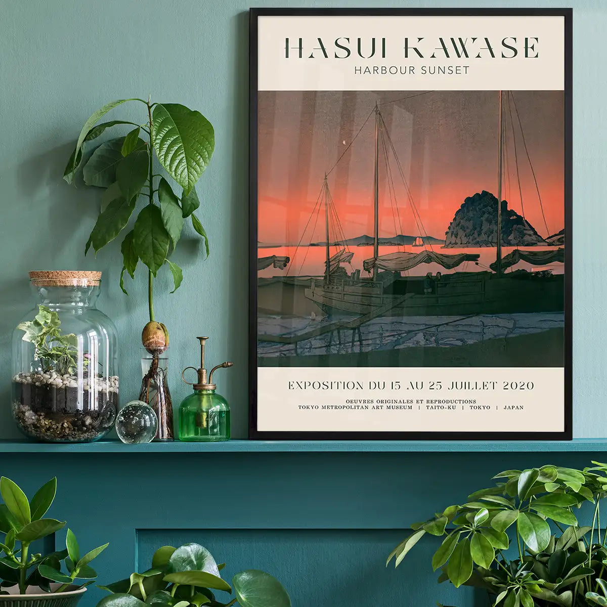 Hasui Kawase Harbour Sunset Exhibition Poster Print