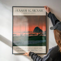 Hasui Kawase Harbour Sunset Exhibition Poster Print